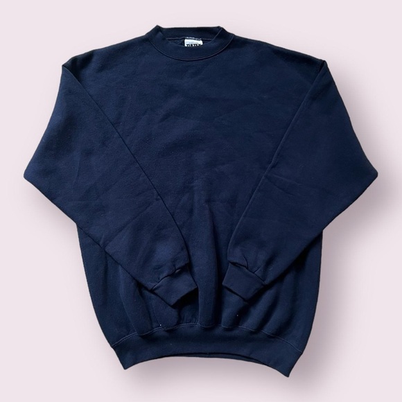 Tultex Blank Crewneck Sweatshirt - Navy - Picture 1 of 3
